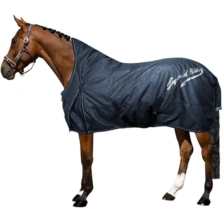 Imperial Riding Outdoordecke IRHSuper-Dry 100gr, Wetterfest und funktional, Navy, 195