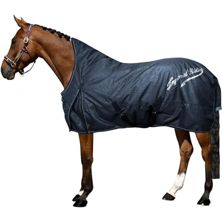 Imperial Riding Outdoordecke IRHSuper-Dry 0gr, wetterfest, 600D-Material, Navy, 205 cm, optimaler Sitz und hoher Komfort – Bild 1