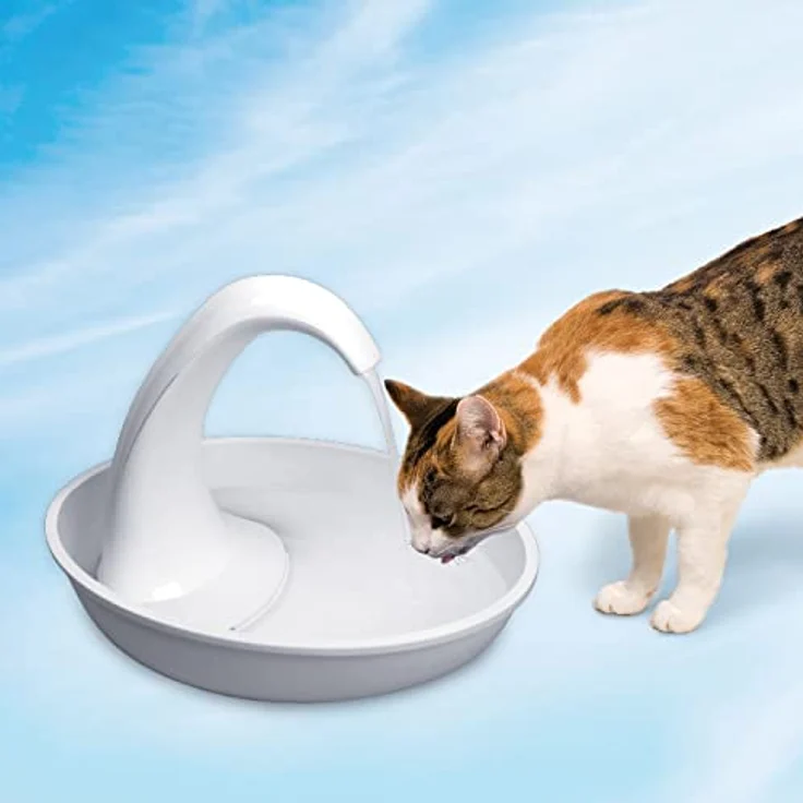 Pioneer Pet Swan Fountain, Katzentrinkbrunnen 2,36 l mit leisem Betrieb und BPA-freiem Kunststoff, weiß – Bild 4