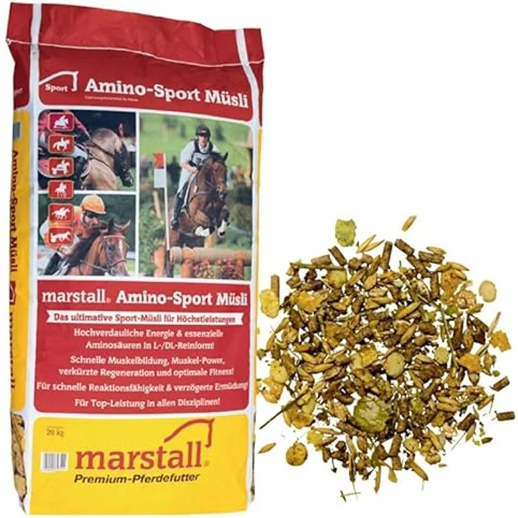 marstall Premium-Pferdefutter Amino-Sport Müsli, 20 kg hochwertige Sportnahrung für Pferde – Bild 1