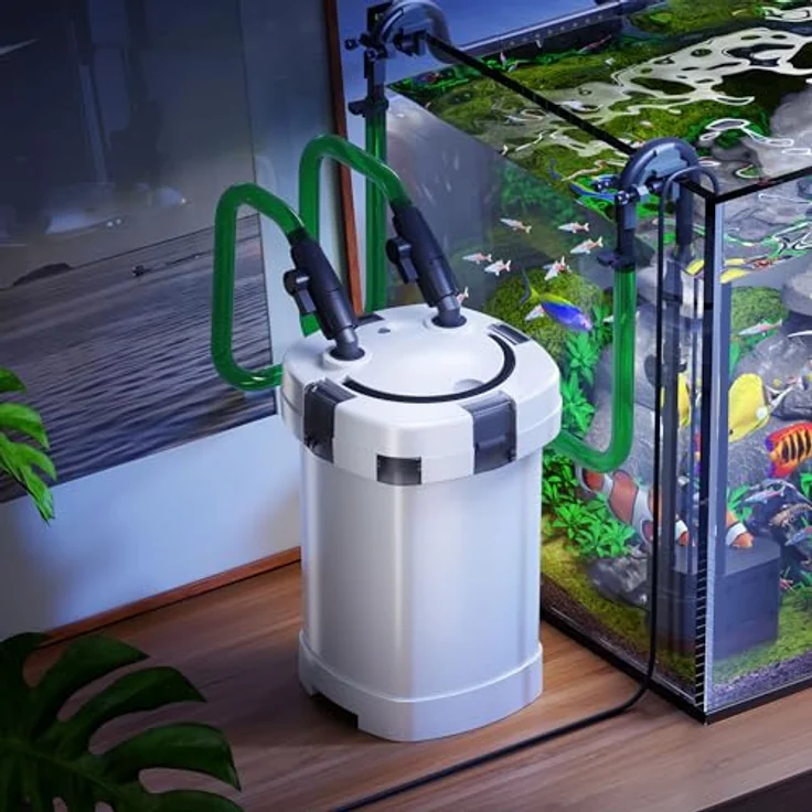SunSun HW-504A Aquarium Außenfilter, 800 L/h, 15 W, 4-Stufen Filtration, inkl. Filtermaterial – Bild 2