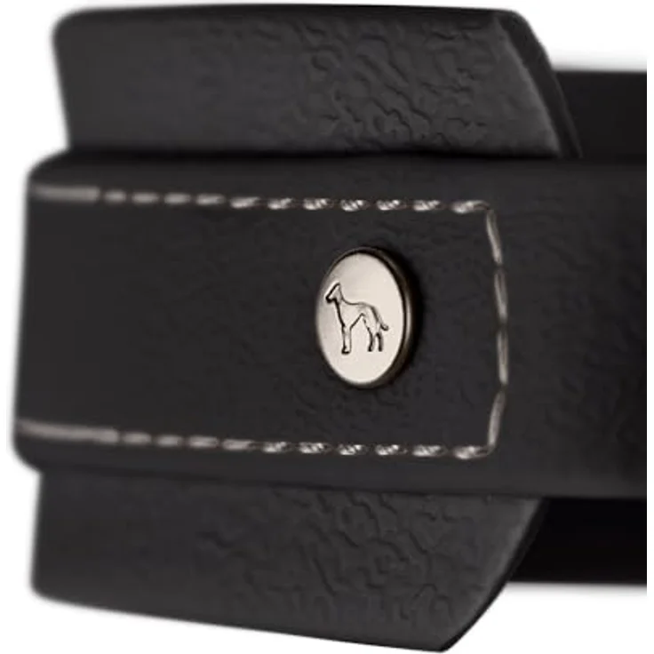 HUNTER Hundehalsband Havanna, schwarz, breites reißfestes Strukturgewebe mit Kunststoffummantelung, witterungsbeständig, komfortabel, Größe: 50 – Bild 4