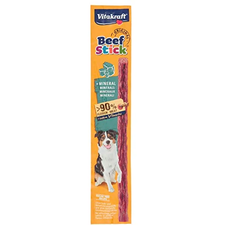 Vitakraft Beef Stick Mineralien, Hundesnack mit über 85% Fleischanteil, 12 g