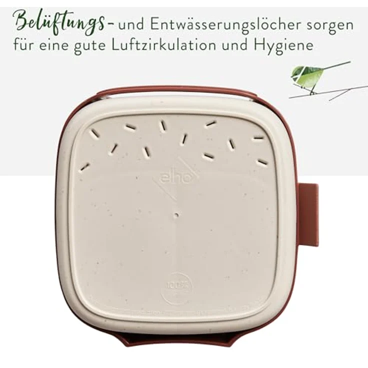elho Cosy Bird Feeder 18cm, Vogelfutterhaus und Vogeltränke aus 100% recyceltem Plastik, Rot/Toskanisches Rot, L17.6 x B18 x H23 cm – Bild 5