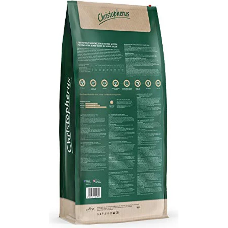 Christopherus Grainfree, Trockenfutter für ausgewachsene Hunde mit normaler Aktivität, Ente + Kartoffel, 12 kg, glutenfrei, Krokettengröße ca. 1 cm – Bild 2