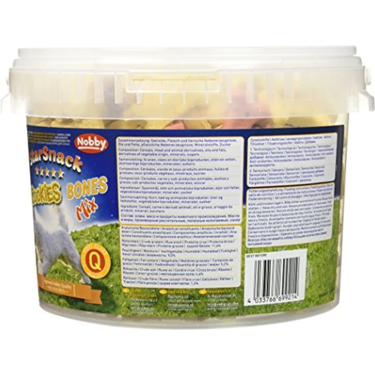 Nobby 69921 StarSnack Cookies Bones Mix, 1,3 kg Eimer für Hunde, frische Leckerbissen als Snack oder Belohnung – Bild 3