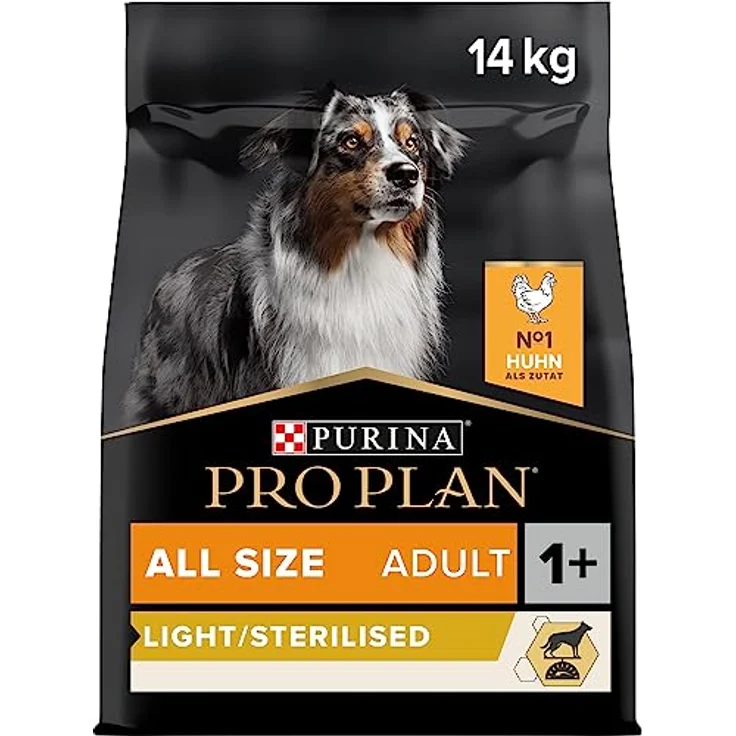 Pro Plan All Size Adult Light / Sterilised, Hundefutter trocken, reich an Huhn, 14 kg Beutel für gesunden Gewichtsverlust und Gewichtserhaltung – Bild 1
