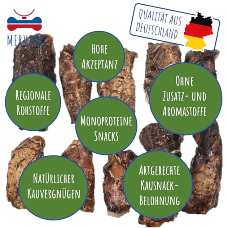 MERVELA Pferdelunge, 100% natürlich, 1.000g, hypoallergen, für sensible Hunde, aus Deutschland – Bild 4