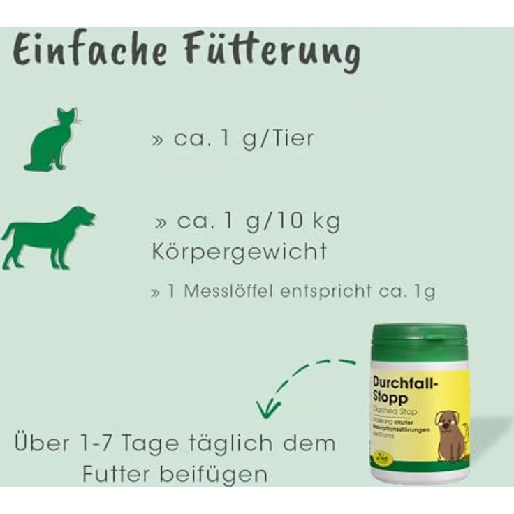 cdVet DurchfallStopp, 91 g Pulver zur Linderung bei akutem Durchfall mit präbiotischer Hefe – Bild 4