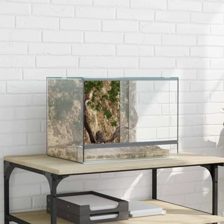 vidaXL Terrarium Transparent 40 x 30 x 30 cm, 360-Grad-Sicht, kratzfestes Glas, vielseitig für Reptilien und Amphibien – Bild 2