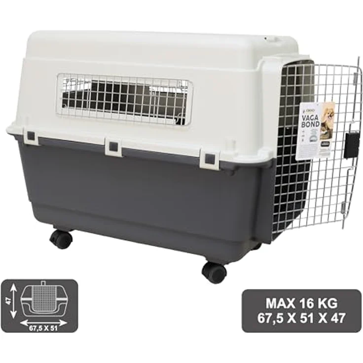 Croci C2058270 TrasportboX Vagabond, M, 67.5 x 51 x 47 cm – Bild 3