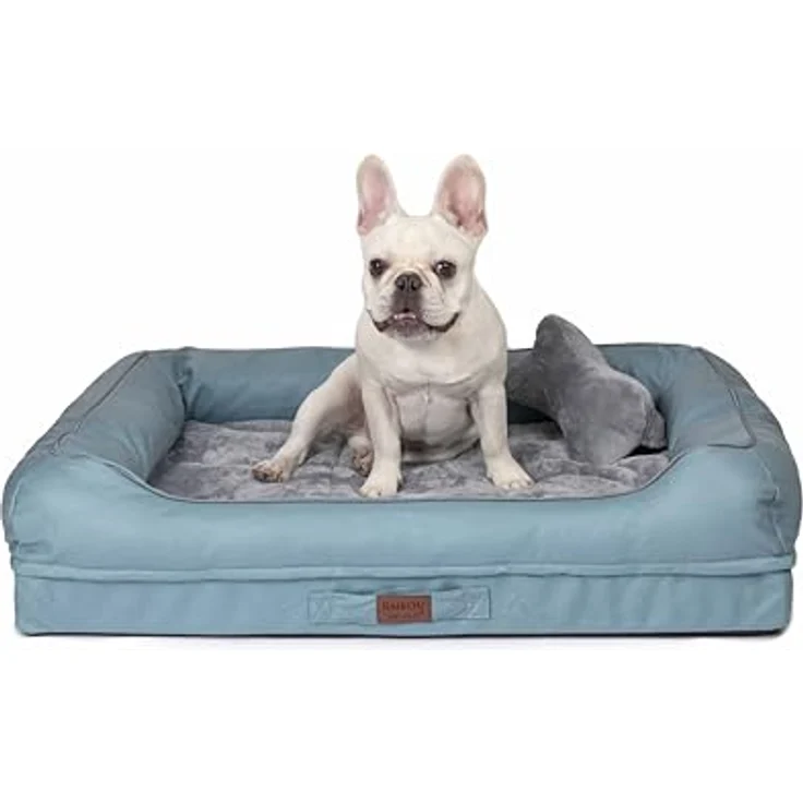 RAIKOU Hundematratze Hundebett gepolstertes waschbares Tierbett Hundekissen Hundesofa, grau, verschiedene Größen verfügbar – Bild 5