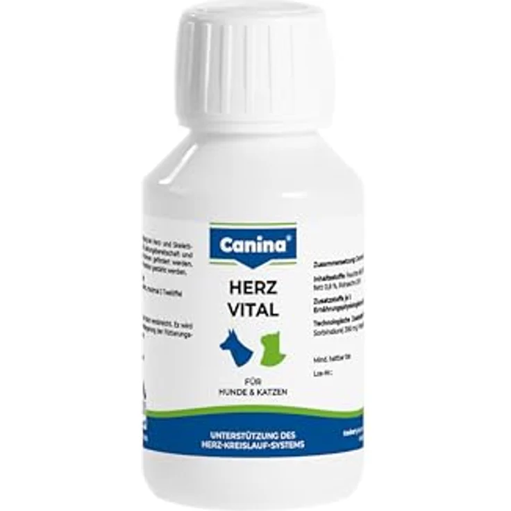 Canina Herz-Vital, 100 ml Hundezusatzfutter zur Unterstützung der Herzfunktion mit Weißdornextrakt und L-Carnitin – Bild 1
