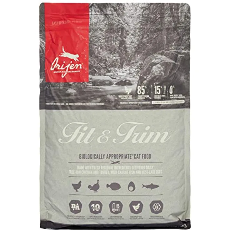 Orijen Fit & Trim, Katzenfutter mit 85% hochwertigen tierischen Zutaten, 5,4 kg