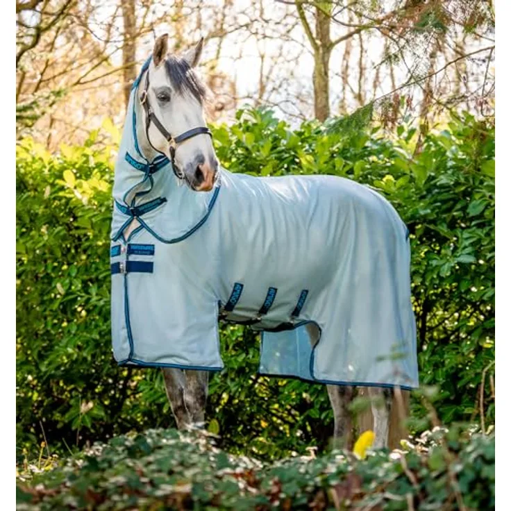 Horseware® Amigo® Insektenschutz-Fliegendecke ohne Füllung, mit abnehmbarer Kapuze, UV-Schutz und geradem Frontverschluss