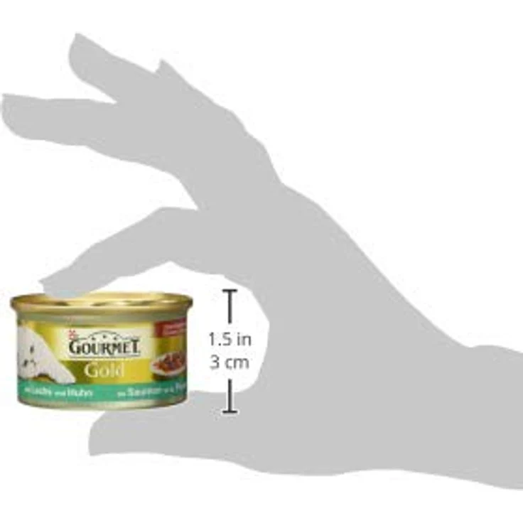GOURMET Gold Zarte Häppchen in Sauce mit Lachs und Huhn, Katzen-Nassfutter, 12x85g – Bild 4