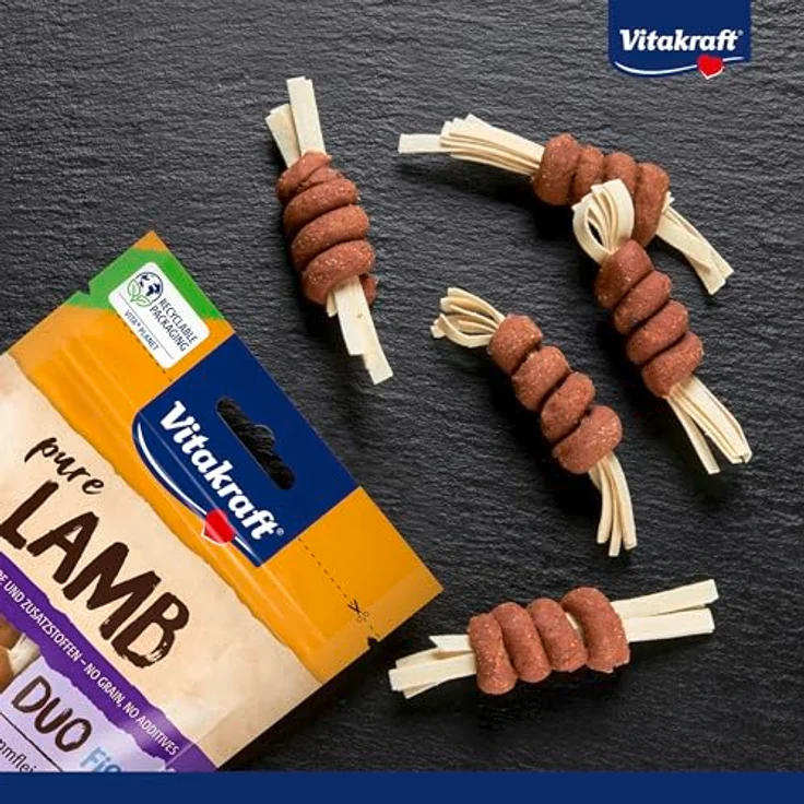 Vitakraft Pure Lamb Duo Fish, Hundeleckerli mit Lammfleisch und Alaska Seelachs, ohne Zuckerzusatz, 8x80g – Bild 2