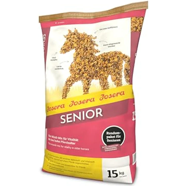 Josera JOSERA Senior, Pferdefutter für ältere & schwerfuttrige Pferde, 15 kg Müsli-Mix, nährstoffreich & leicht verdaulich, klimaneutral – Bild 1