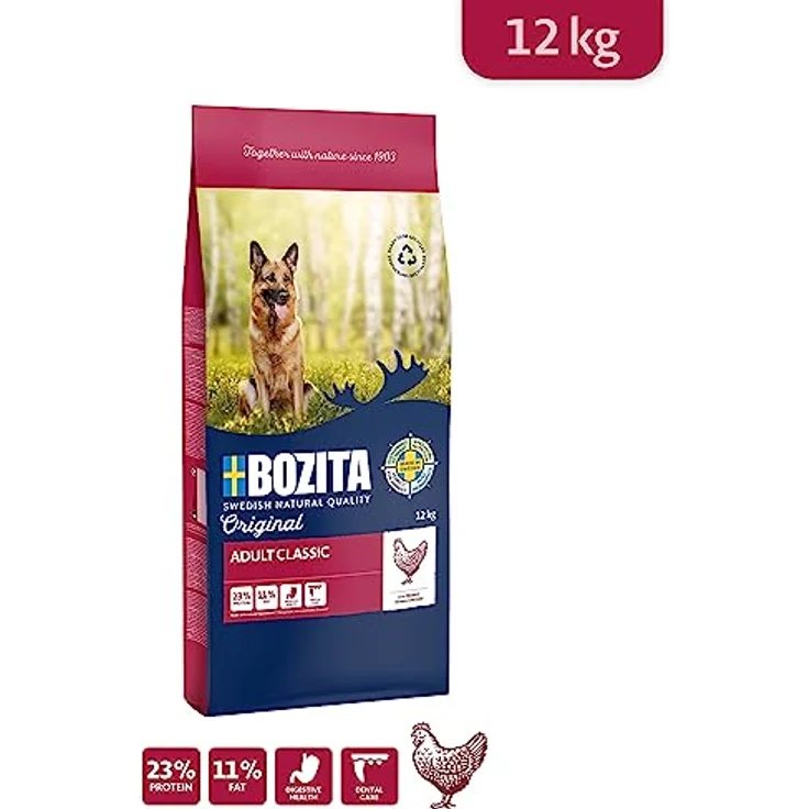 Bozita Original Adult Classic, Hunde-Trockenfutter mit Huhn, 12kg, natürliche Zutaten – Bild 2