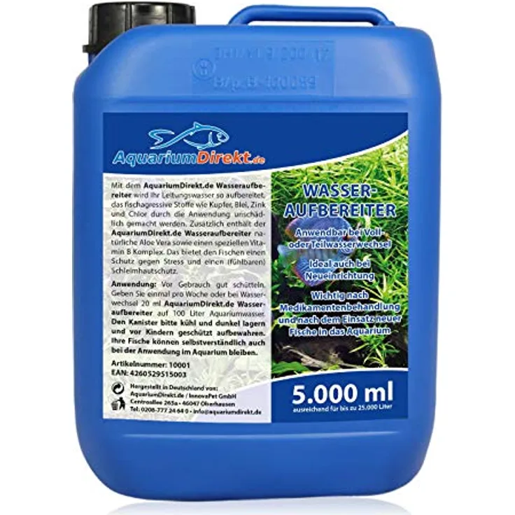 AquariumDirekt Wasseraufbereiter 5 L, ideal für Voll- und Teilwasserwechsel sowie Neueinrichtungen
