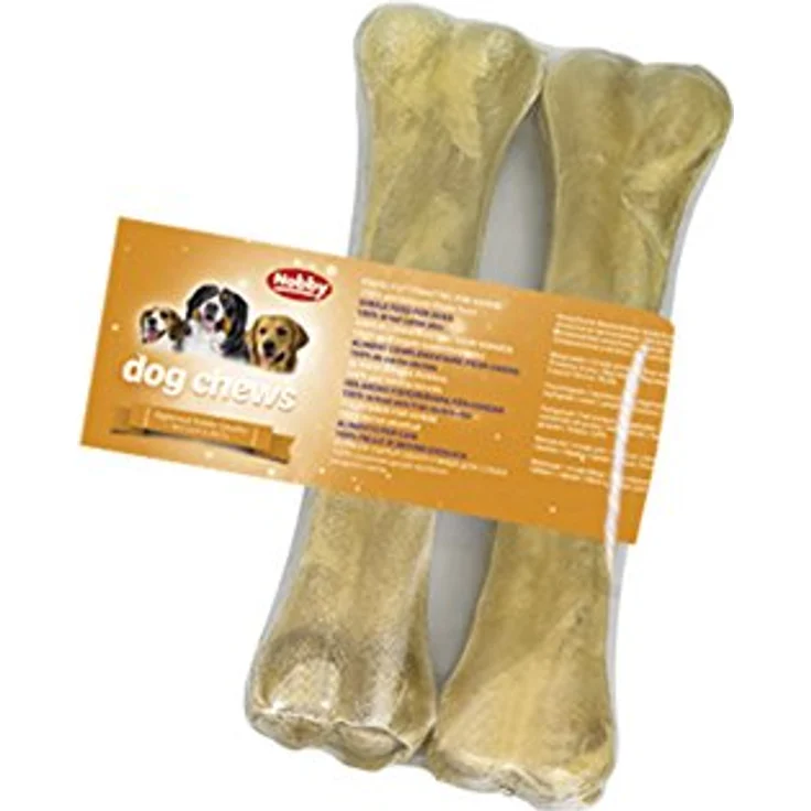Nobby Kauknochen gepresst für Hunde, 21,5 cm, 2er Pack aus Rinderhaut, 170 g – Bild 1