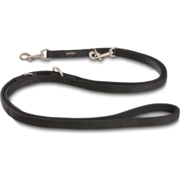 Wolters Hundeleine Professional Comfort, 2 Meter lange Leine aus 100% Nylon und Neopren mit Polsterung, schwarz/schwarz – Bild 2