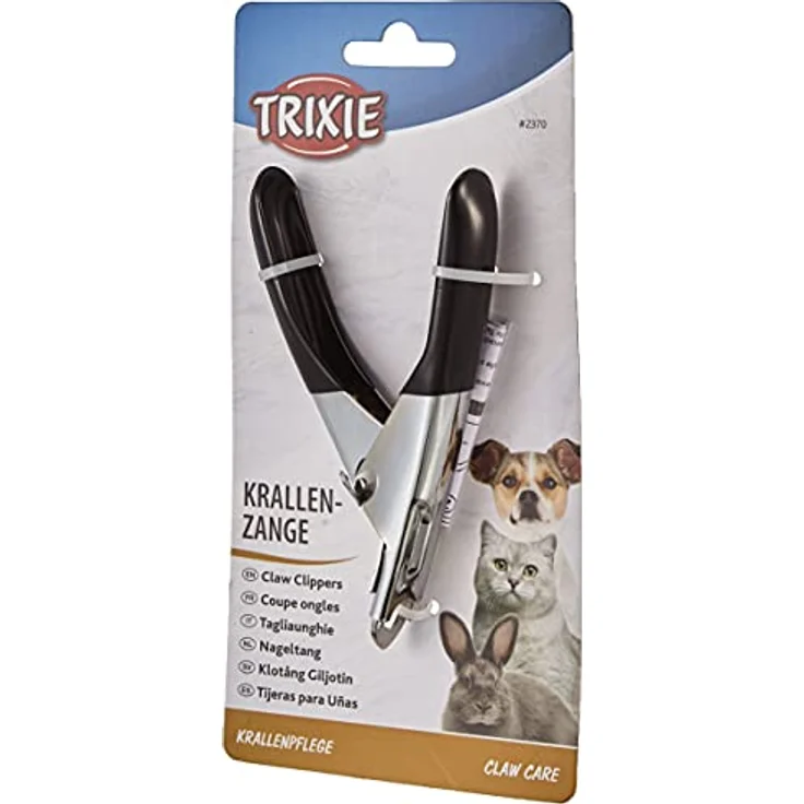 Trixie 2370 Klauenzange, 11 cm, verchromt mit gummiummanteltem Griff für Hunde, Katzen und Kleintiere – Bild 3