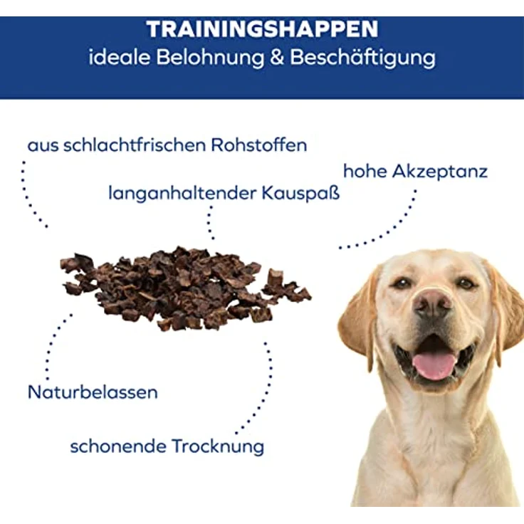 Tiernahrung Schwenner Getrocknete Trainingshappen für Hunde, 500g Rinderlunge, gesunde und natürliche Hundesnacks ohne Zusatzstoffe – Bild 4