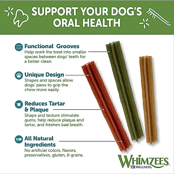 WHIMZEES Stix Größe S, glutenfreie vegetarische Hundesnacks zur Plaque- und Zahnsteinbeseitigung, 150 Stück im Display (1 x 2.25 kg) – Bild 4