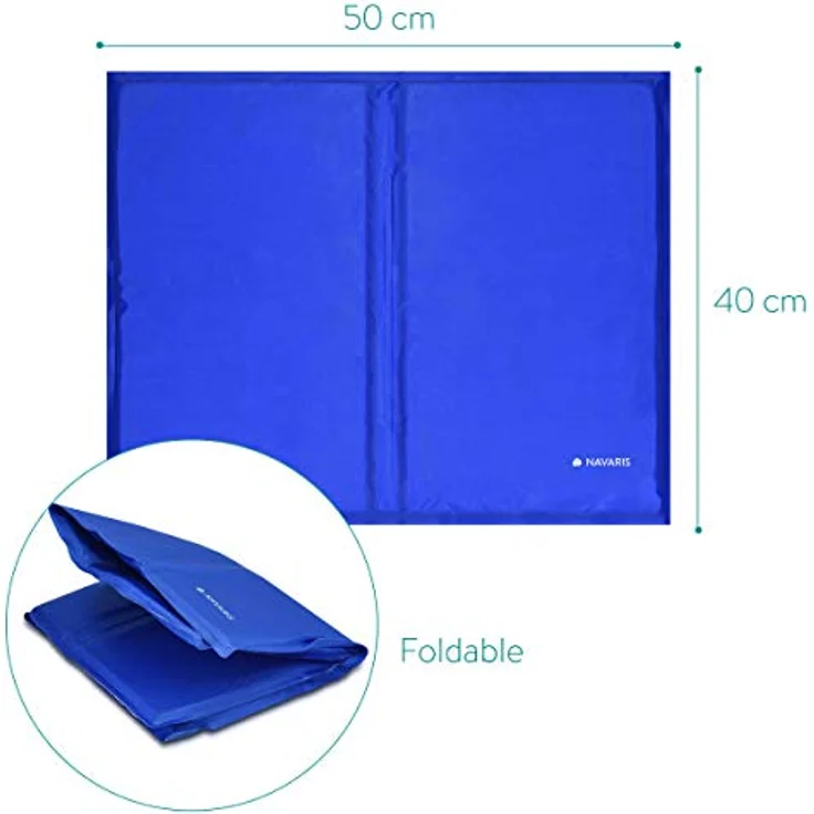 Navaris Hundematratze Kühlmatte für Hunde/Katzen, selbstkühlendes Kühlkissen Pad, 40x50cm, blau – Bild 6