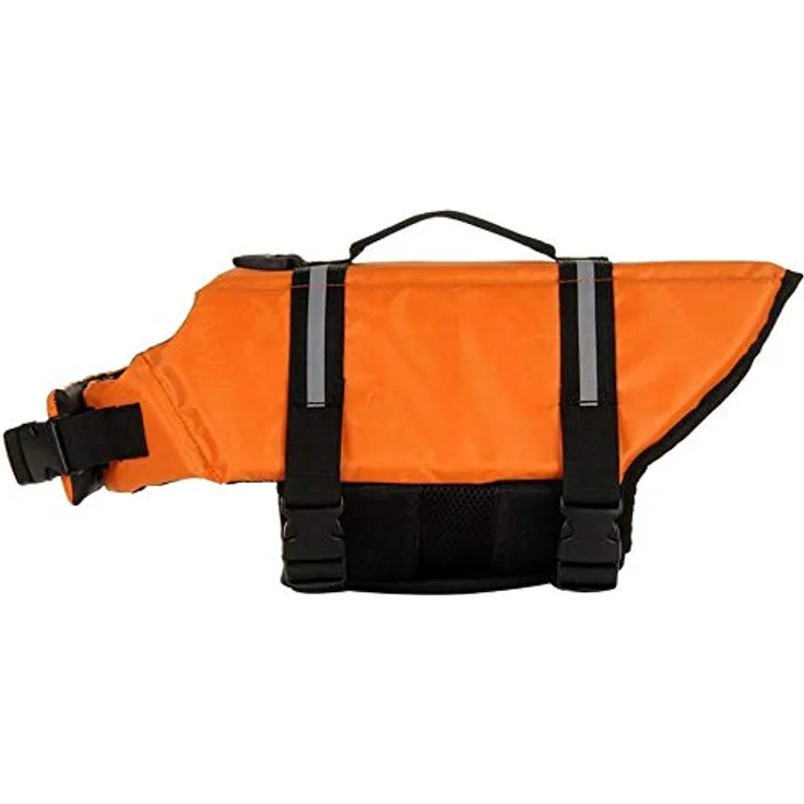 Izefia Hund Schwimmweste, Sicherheitsmantel für kleine Hunde, 30-42 cm Brustumfang, orange, XS mit Griff und verstellbaren Trägern – Bild 3