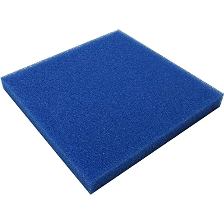 JBL 62560 Mehrweg-Schaumstoff für Aquarienfilter, blauer grober Filterschaum, 50 x 50 x 5 cm, gegen Wassertrübungen