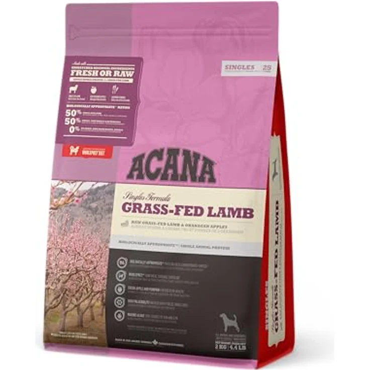 Acana Adult Grass-Fed Lamm, Hundefutter mit frischen Zutaten aus Alberta, 11,4kg – Bild 3