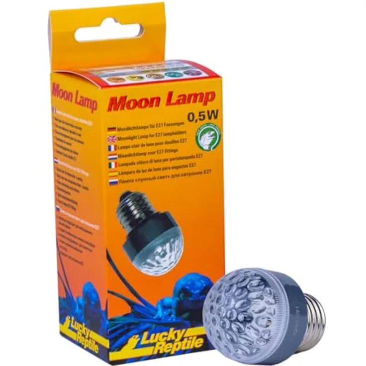 Lucky Reptile Moon Lamp, LED Mondlichtlampe für Terrarien, 0,5W, ideales Nachtlicht für nachtaktive Tiere
