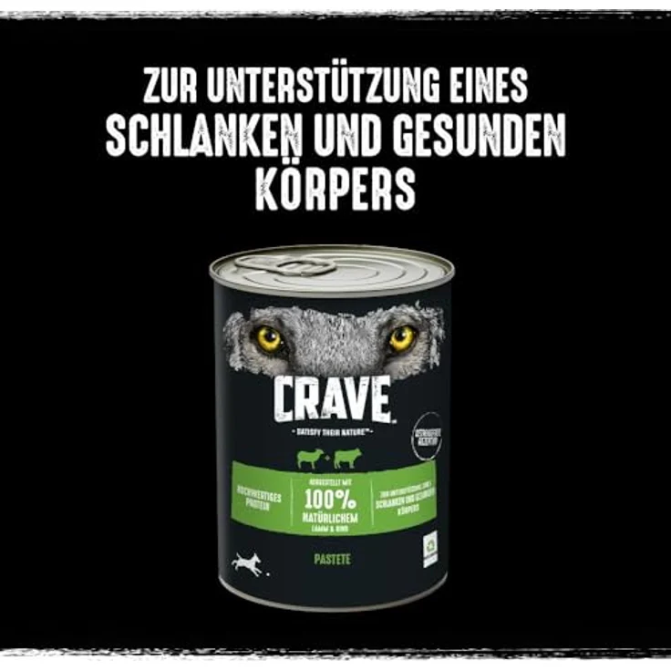 Crave Adult 6 x 400 g Hunde-Nassfutter, Lamm und Rind, proteinreich und ohne Zuckerzusatz – Bild 7