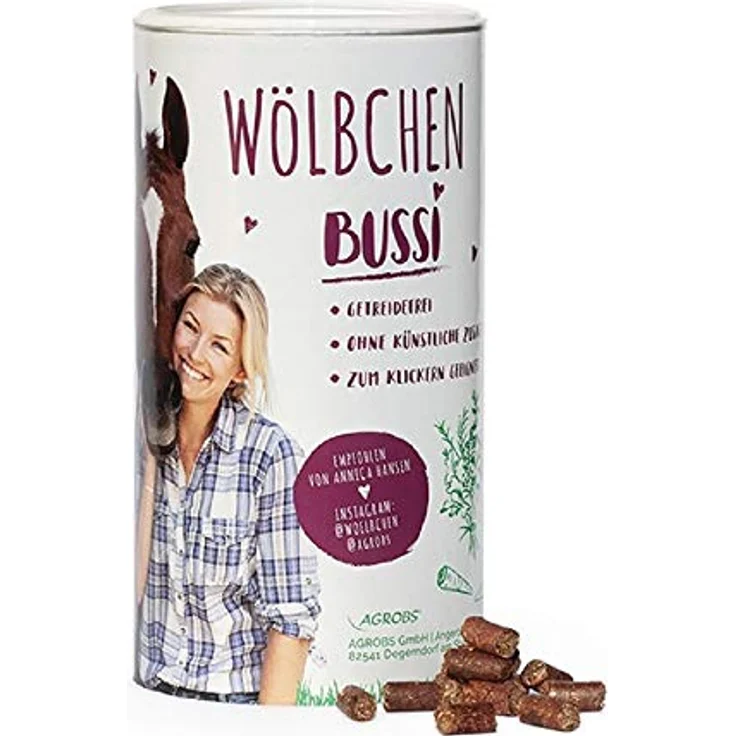 Agrobs Wölbchen Bussi, Gesundes Klicker-Leckerli für Pferde und Ponys, 750 g Packung – Bild 2