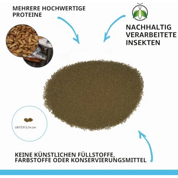 Fluval Bug Bites Tropical Micro Granules Fischfutter, Insektenbasiertes Futter mit schwarzen Soldatenfliegenlarven, komplette tägliche Ernährung, 45g – Bild 3
