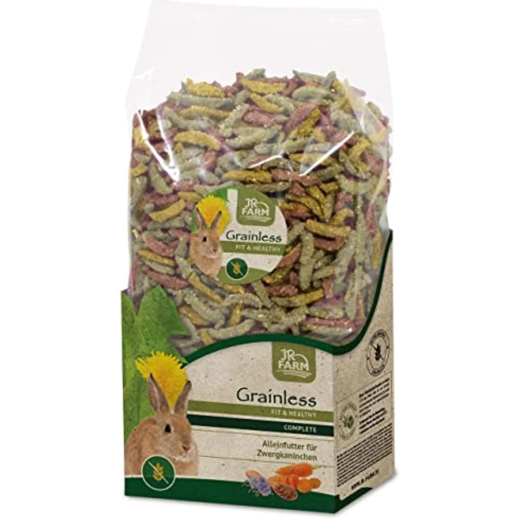 JR FARM Grainless Health Complete, getreidefreies Kleintierfutter für Zwergkaninchen, 1,2 kg mit vitaminreichen Beeren und Heilkräutern – Bild 1