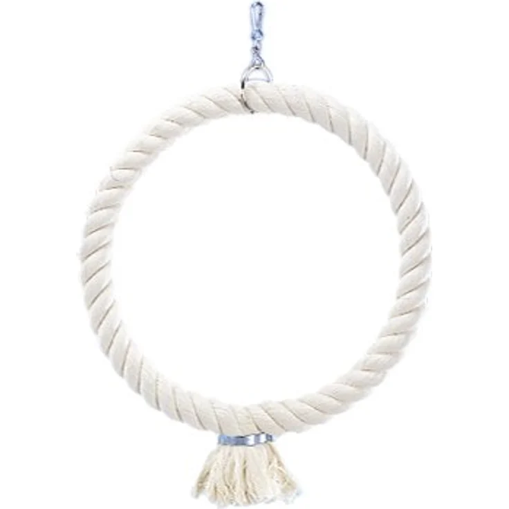 Nobby Cage Toy, Kletterring aus Baumwolle weiß groß; 34 cm – Bild 1