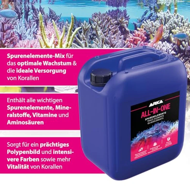 ARKA Meerwasser Korallenversorgung 5000 ml – All-In-One mit Kalzium, Magnesium, Jod & über 70 Nährstoffen für SPS, LPS & Weichkorallen – Bild 3