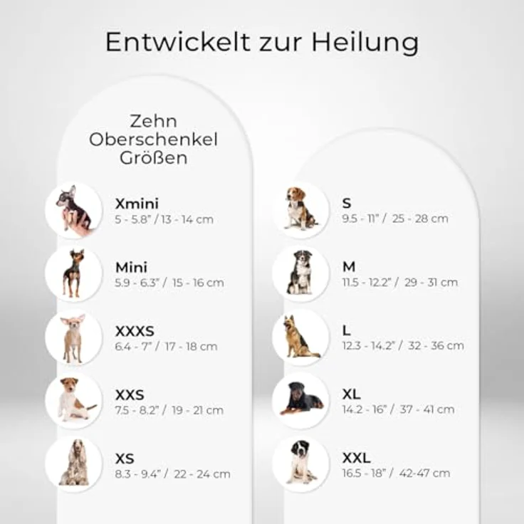 Ortocanis Kniebandage für Hunde, linkes Hinterbein, Neopren ARD, Unterstützung bei Kreuzbandriss, Bänderverletzungen, Patellaluxation, Osteoarthritis, Größe X-Large (14,2-16") – Bild 4