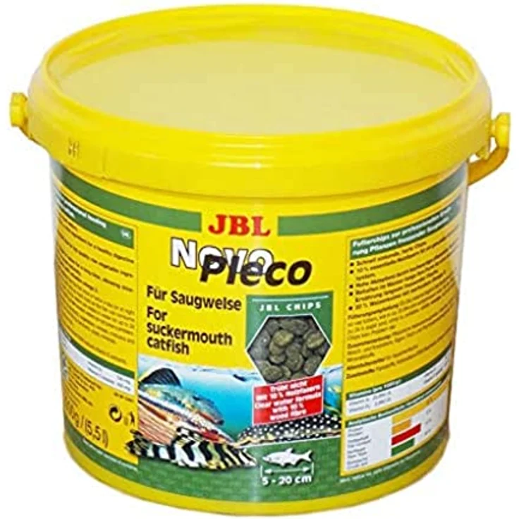 JBL NovoPleco 30309, Alleinfutter für kleine Saugwelse, nährstoffreiche Tabletten mit Spirulina, 5,5 l – Bild 1