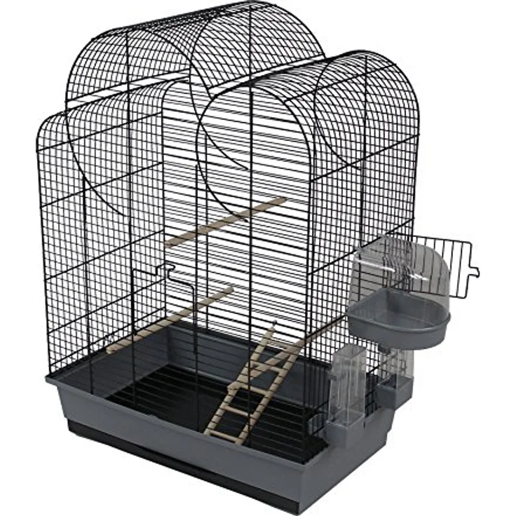 DUVO Käfig Eliza, grau/schwarz, Vogelkäfig mit großzügigem Platzangebot – Bild 1