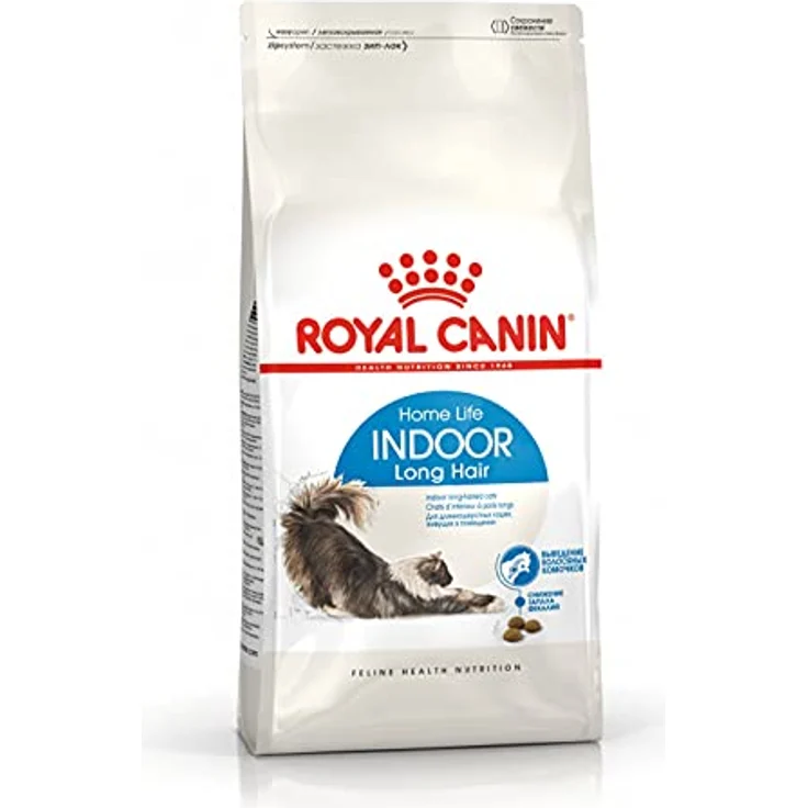 Royal Canin Indoor Longhair Trockenfutter, 2 kg, Alleinfuttermittel für Wohnungskatzen mit langem Fell, angepasstes Energiegehalt, verringerter Stuhlgeruch, reduzierte Haarballenbildung – Bild 1