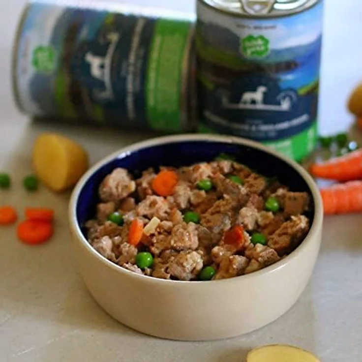 Irish Pure Premium Nassfutter für Hunde, Gemischte Sorten mit Atlantik-Lachs, Weiderind und Huhn, Getreidefrei, Sensitiv mit Superfood Kelp-Alge, 3x 390g – Bild 4