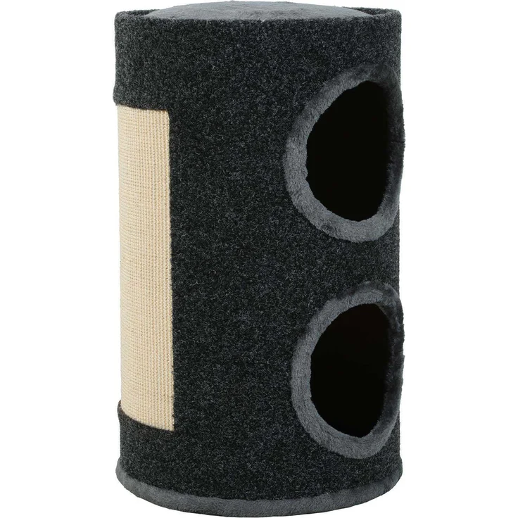 Zolux Oliver Krabton Donkergrijs, Kratztonne mit Sisal- und Felloberfläche, 61 cm hoch