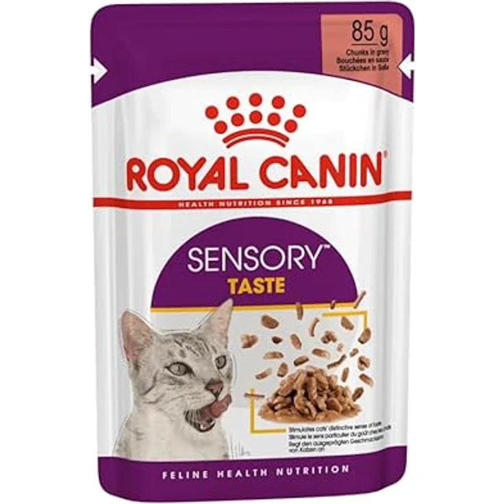 Royal Canin Sensory Taste in Soße, Katzen-Nassfutter mit Huhngeschmack und Röstaromen, 12 x 85 g – Bild 4