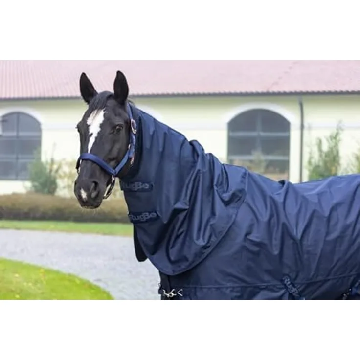Covalliero Halsteil RugBe Zero M, Pferdedecke mit Schlaufen und Klettverschlüssen, Dark Navy