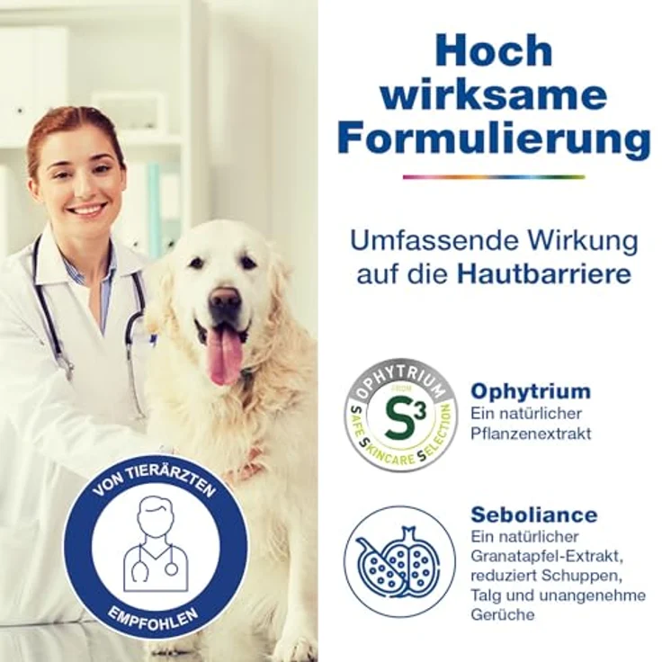 Douxo S3 SEB Shampoo für Hunde & Katzen, effektive Schuppenlösung bei fettiger Haut, hypoallergener Duft, 200 ml – Bild 4