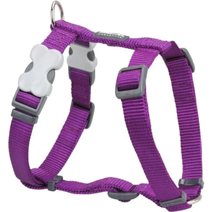 Red Dingo Weiches Hunde-Geschirr, Verstellbar für Halsumfang 37-61 cm, Lila – Bild 2